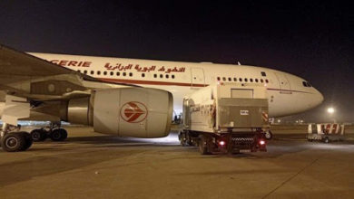 صورة وصول 160 مسافرا جزائريا من القاهرة إلى مطار الجزائر الدولي
