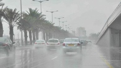 صورة  تساقط أمطار في شكل زخات رعدية على عدة ولايات من الوطن