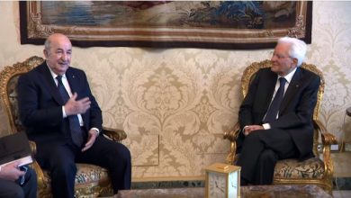 صورة رئيس الجمهورية يبرز تطابق وجهات النظر بين الجزائر و ايطاليا حول العديد من القضايا الدولية