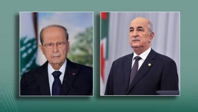 صورة رئيس الجمهورية يوجه دعوة للرئيس اللبناني للمشاركة في أشغال القمة العربية بالجزائر