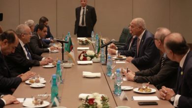 صورة لعمامرة يعقد جلسة عمل مع الأمين العام لجامعة الدول العربية تحضيرا لقمة الجزائر