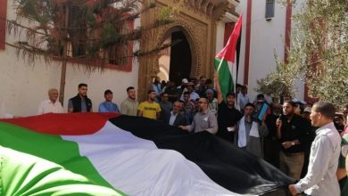 Photo de 20 Moroccan cities rise up as part of the « Friday of Rage » to support Al-Aqsa and denounce the Makhzan normalization with the occupier