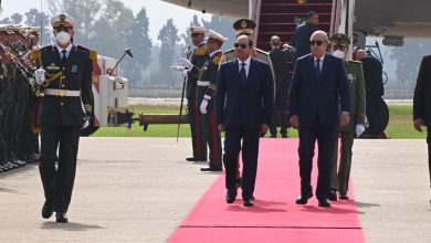 صورة الرئيس المصري عبد الفتاح السيسي يحل بالجزائر للمشاركة في القمة العربية 