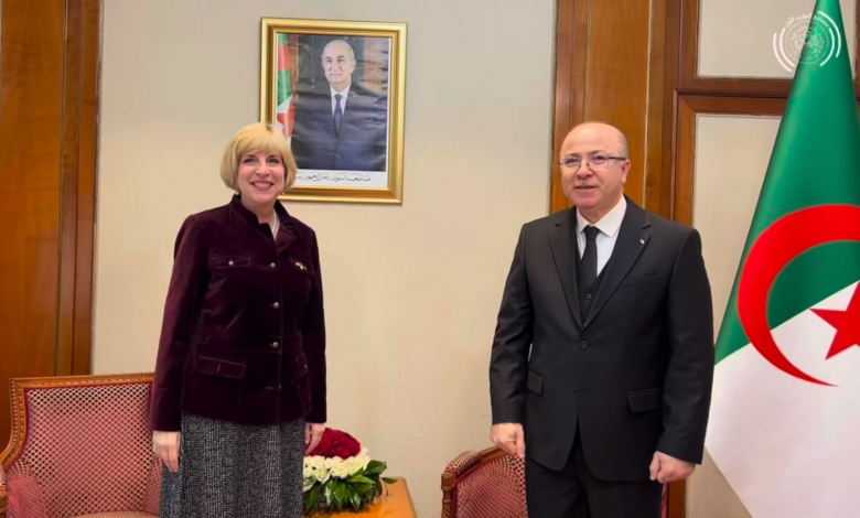 صورة الوزير الأول يستقبل سفيرة الولايات المتحدة الأمريكية بالجزائر