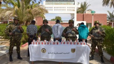 صورة توقيف 9 عناصر دعم للجماعات الإرهابية وحجز أزيد من 10 قناطير من الكيف المعالج عبر الحدود مع المغرب