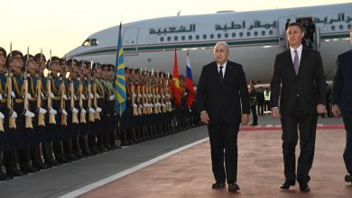 Photo de Arrivée du président de la République à Moscou pour une visite d’Etat de trois jours