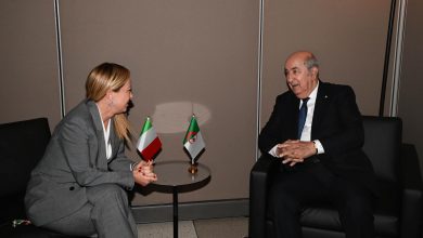 صورة رئيس الجمهورية يلتقي بالسيدة جورجيا ميلوني رئيسة مجلس وزراء إيطاليا بنيويورك