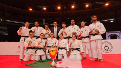 صورة البطولة الافريقية للجيدو : تتويج الجزائر في منافسة حسب الفرق بعد فوزها على المغرب