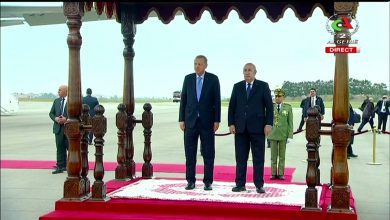 صورة الرئيس التركي يحل بالجزائر في زيارة رسمية