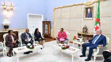 صورة بوغالي يستقبل رئيسة الجمعية الوطنية لجمهورية مدغشقر