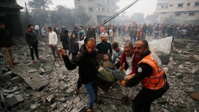 صورة شهداء وجرحى إثر تواصل عدوان الاحتلال الصهيوني على قطاع غزة