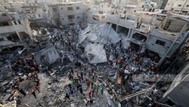 صورة العدوان الصهيوني على غزة: ارتفاع حصيلة الضحايا إلى 32 ألفا و490 شهيدا