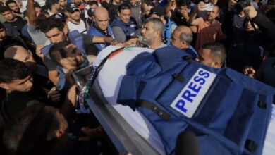صورة العدوان الصهيوني على غزة: ارتفاع عدد الشهداء الصحفيين إلى 141 منذ 7 أكتوبر الماضي