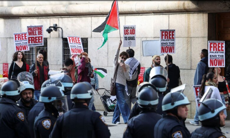 صورة حركة تضامنية مع فلسطين في جامعة جنوب كاليفورنيا
