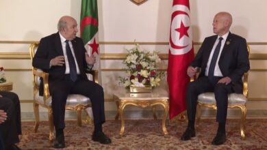 صورة رئيس الجمهورية يجري بتونس محادثات ثنائية مع نظيره التونسي