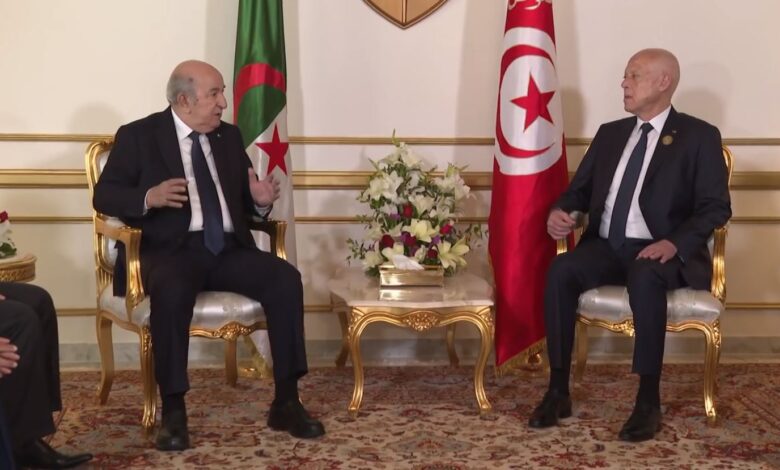 صورة رئيس الجمهورية يجري بتونس محادثات ثنائية مع نظيره التونسي
