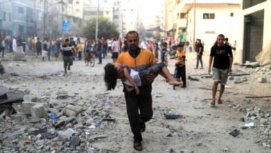 صورة شهداء وجرحى إثر قصف للاحتلال الصهيوني استهدف شمال وجنوب غزة